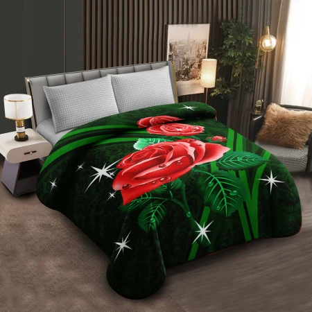 Middle East blanket export, foreign trade floral pattern Raschel blanket, cloud blanket, composite blanket wholesale, customization in stock, warm and green, rose pattern blanket, soft and warm, home bed cover blanket, winter thick style, multiple colors available Middle East blanket export, foreign trade floral pattern Raschel blanket, cloud blanket, composite blanket wholesale, customization in stock, warm and green, rose pattern blanket, soft and warm, home bed cover blanket, winter thick style, multiple colors available